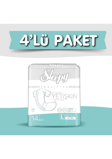 Sleepy Yetişkin Bezi Büyük Boy L 14'Lü x 4 56 Adet
