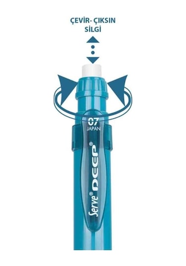Serve Deep Mekanik Uçlu Kalem Toprak Tonları 0.7 Mm Okyanus Mavi