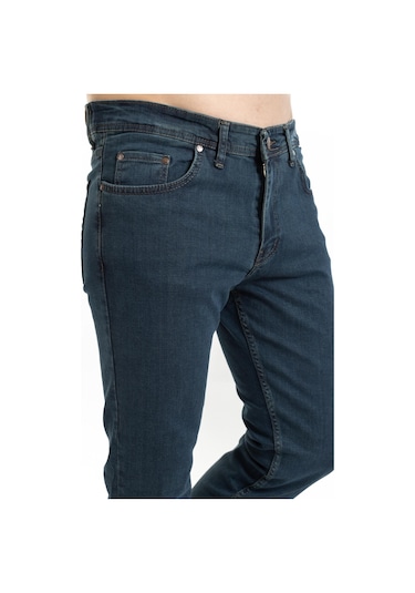 Yeni Sezon Erkek Dört Mevsimlik Likralı Regular Tam Kalıp Düz Paça Fermuarlı Yüksek Kaliteli Kot Pantolon 720-tint Yeşili Yeşil