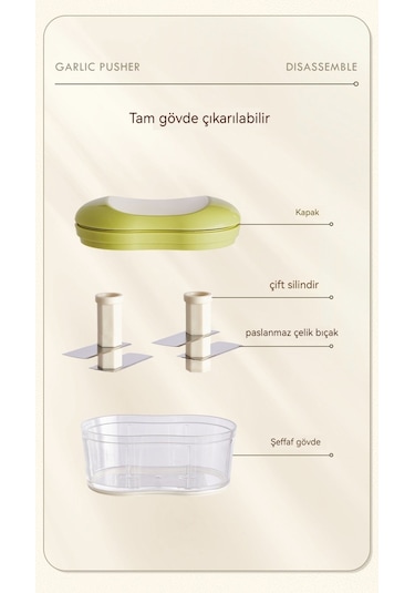 Airron Eternal Luck Sarımsak Kesici Değirmeni Yeşil