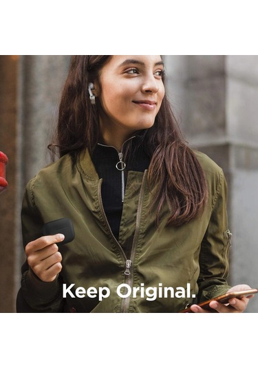 Caseonn Apple Airpods 4.nesil/anc Kılıf Askı Aparatlı Lansman Koyu Kırmızı