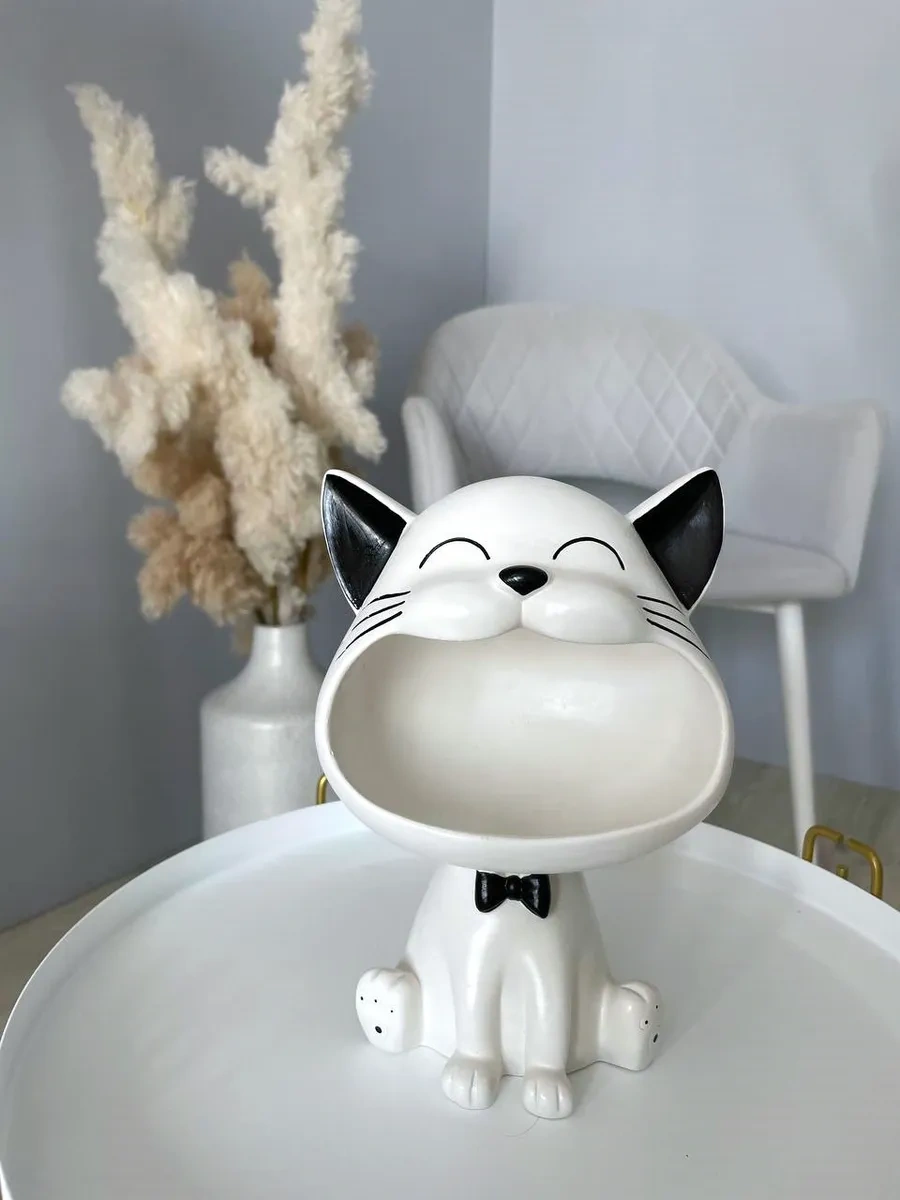 Cre Art Kedi Şekerlik Vazosu Şekerlik Dekoru İç Mek 360661355 Siyah