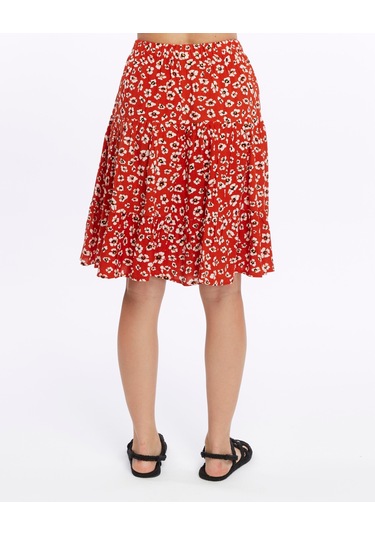 Vera Midi Boy Şort Etek Kiremit