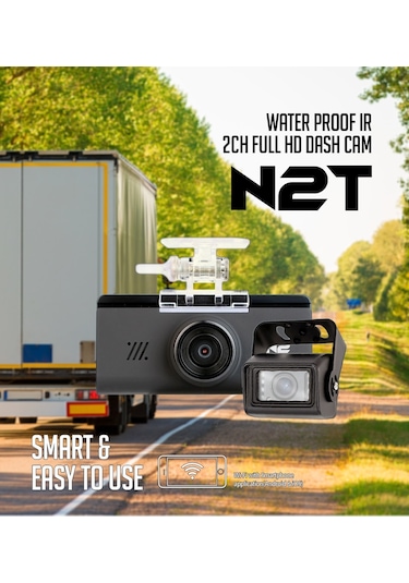 Gnet N2T Su Geçirmez Wi-Fi Ticari Araç Kamerası Kara Kutu