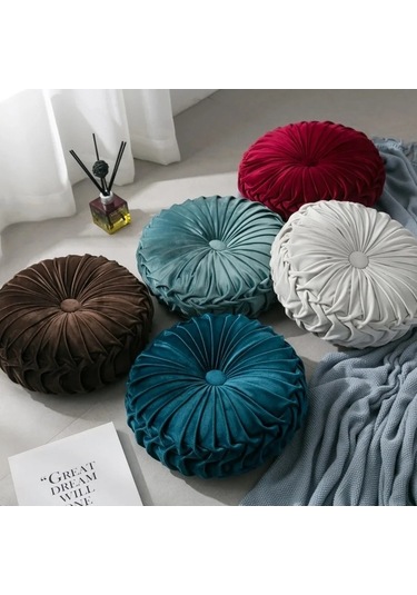 Zyzqstore Kadife Yumuşak Atmak Yastık, Dekoratif Katı Yuvarlak Oturma, Çok Renkli, Bebeğe, Çocuğa, Yetişkine Uygun Çok Renkli