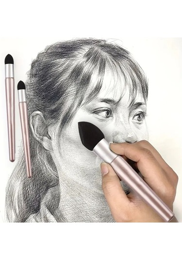 Sünger Vurgulayıcı, Detay Gölgeleme, Kara Kalem Silgi, Pastel Tonlama, Yıkanabilir-pembe Set 3'lü