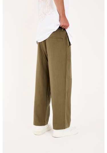 Rocqerx R-4419 Fermuarlı Baggy Pantolon Haki