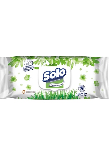 Solo Okyanus Ferahlığı Kapaklı Islak Havlu Bebek Kullanımına Uygun 90'Lı