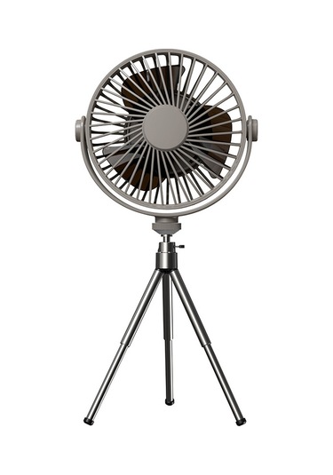 Hangfox Kamp Fani Tripodlu Usb İle Çalışır 360 Döner 3 Hızlı Işık Fonksiyonlu Asılabilir Dış Mekan Fanı Gri