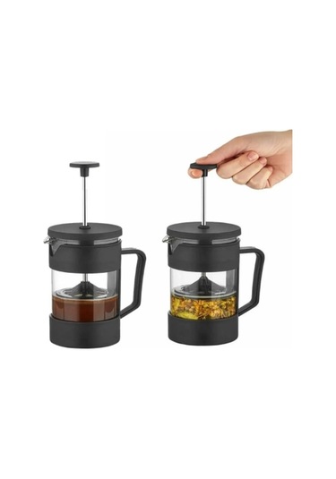 Periboia Siyah Cam French Press 350 Ml Renkli