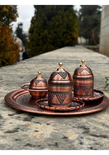 2 Li Kadife Kutulu Lüx Fincan Takımı Kirmızı