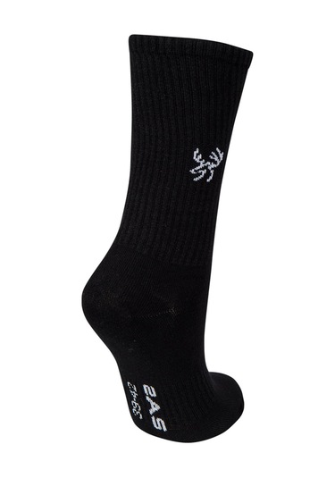 2as Uzun Bambu Spor Çorap Siyah