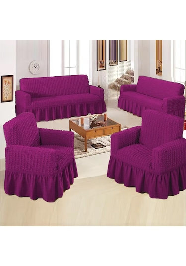 Upmall Bürümcük Koltuk , Çekyat Örtüsü, Kılıfı 3311 Mor