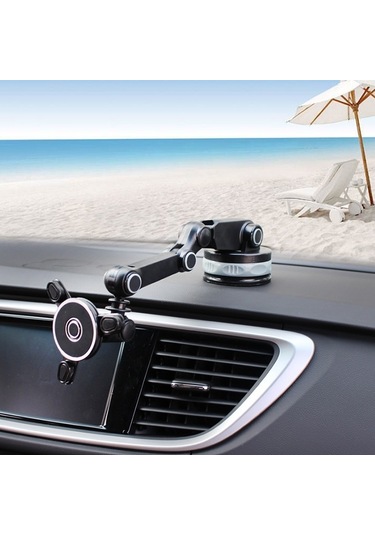 Cbtx Ayarlanabilir Araba Gps Ön Cam Pano Manyetik Enayi Cep Telefonu Montaj Tutucu Braketi 4-6 İnç Telefon İçin - Yeşil