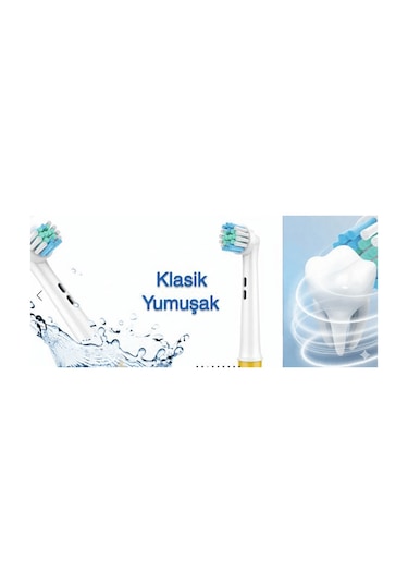 Klasik Yumuşak Diş Fırçası Başlığı - 4 Adet Yedek Başlık