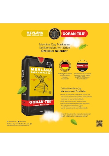 Mevlana Sade Yaprak Goran Tee Siyah Dökme Çay 500GR