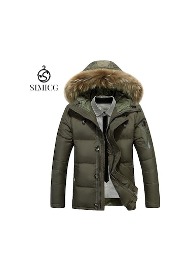 Erkek Kalınlaştırılmış Rüzgarlık Ceket Yeşil