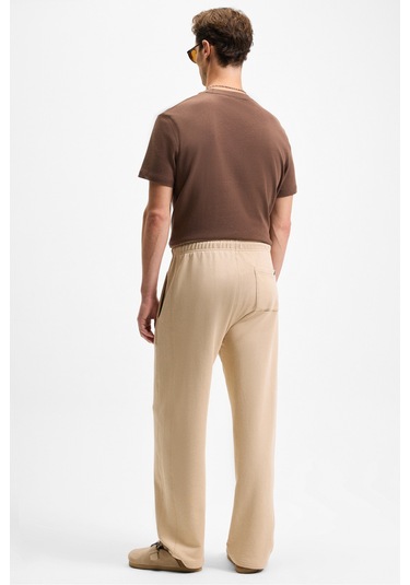 Grımelange DOTTI Erkek Beli Lastikli Kordonlu Yanları Cepli Relaxed Fit Eşofman Altı Bej