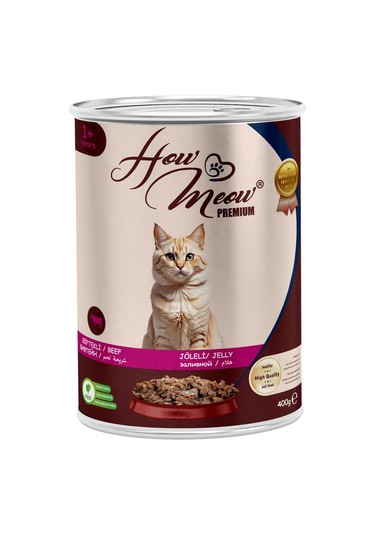 How Meow Pate Biftekli Parça Etli Yetişkin Kedi Maması 12 x 400 G