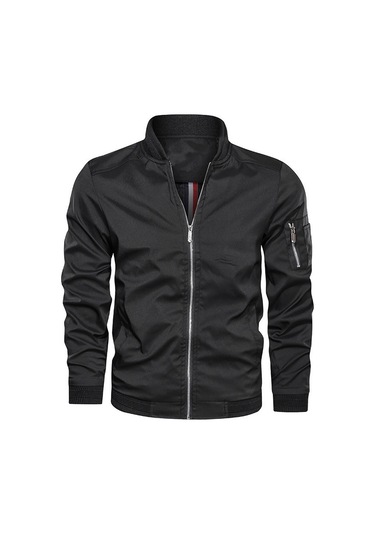 Erkek İlkbahar ve Sonbahar Bol Günlük Ceket Siyah