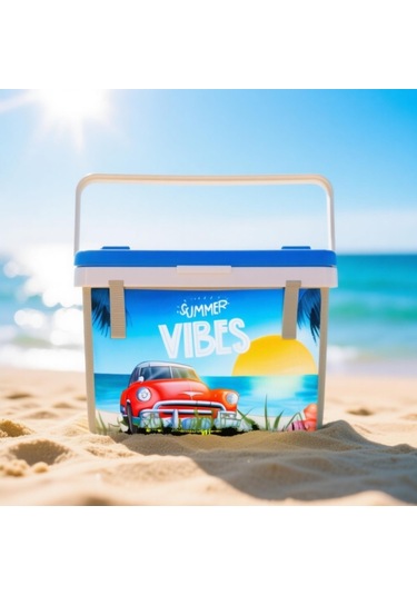 Buzluk Termos Set-20 Lt Kumaş Buzluk Termos 1029 Cooler Box +2 Adet K-250 Buz Aküsü Çok Renkli