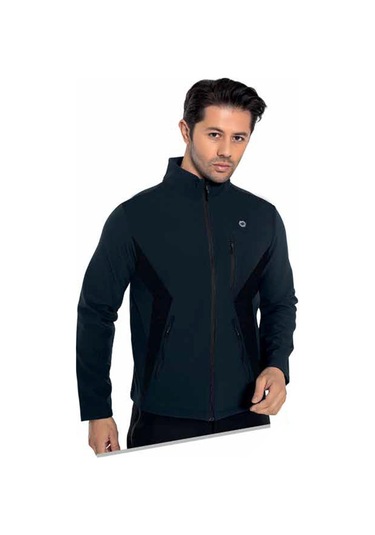 Crozwise Erkek Su İtici Yakalı Sweatshirt 6050 Siyah