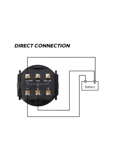 Led Pil Göstergeli Dijital Lcd Saat Ölçer 12v 24v 36v K16487