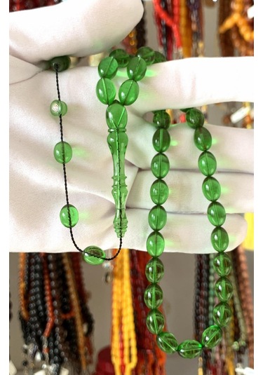 Yeşil Ateş Kehribar Tesbih