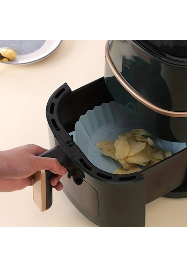 Maxaccess 3 Adet Katlanır Hava Fritözü Silikon Sepeti, Yapışmaz Pişirme Tepsisi, Isıya Dayanıklı İç Kap