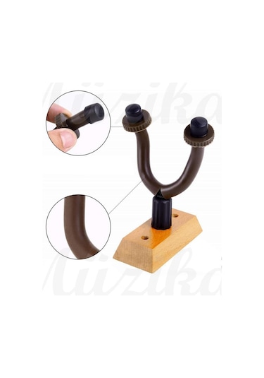 Gitar Bağlama Ukulele Duvar Askısı Standı Ahşap Yüzey + Dübel Ve Vida Dahil