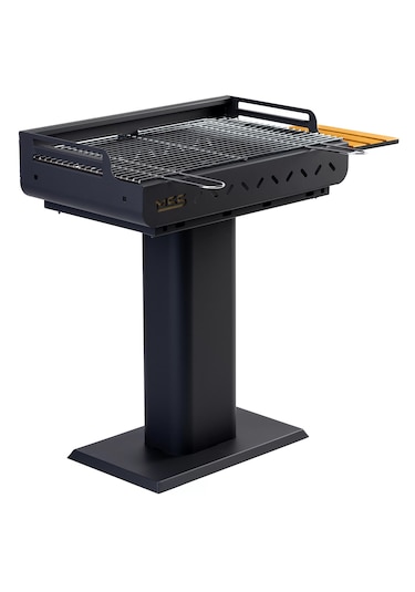 Mss Grill Çelik Izgara Mangal Ahşap Kömürlü 67x40
