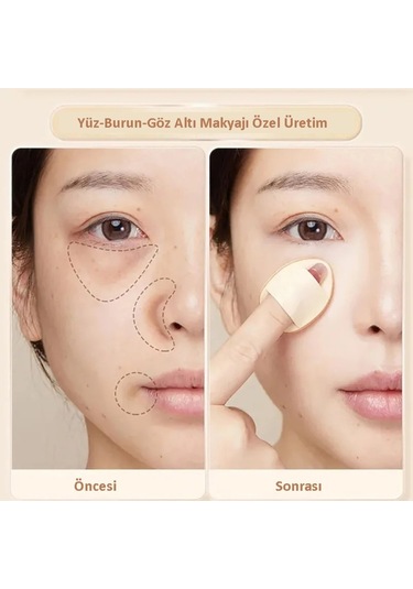 Melien Meyve Desenli Mini Puf Parmak Yüz Makyaj Süngeri 2'li