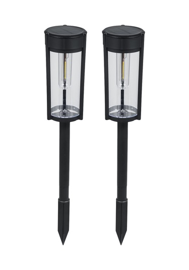 Geeroyoo Güneş Enerjili Bahçe Aydınlatma Led Lamba, Ip65 Su Geçirmez, 2'li Paket, Siyah