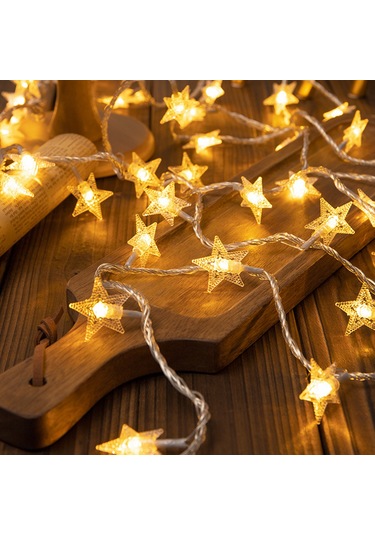 Suofeng Led Yıldız Işıklı Süpürge, Dış Mekan Kamp Dekorasyonu, Uzaktan Kumandalı 8 Mod, 6m 40 Işık, Islak Beyaz, Pil Li Pil Dahil Değil