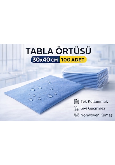 Tabla Örtüsü 30x40 Cm 100 Adet Tek Kullanımlık Sıvı Geçirmez Nonwoven Örtü