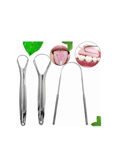 1 Dil Kazıyıcı Temizleyici Yetişkin Cerrahi Sınıf Kötü Nefes Ortadan Paslanmaz 1pc Gs16