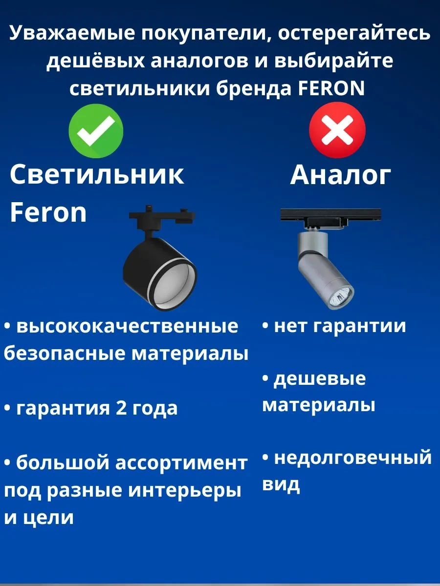 Feron Al190 Siyah Ray Işık Başlığı 94634636 Siyah