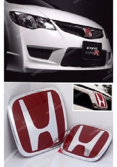 HONDA CİVİC 2006-2012 FD6 KIRMIZI H ÖN PANJUR LOGO