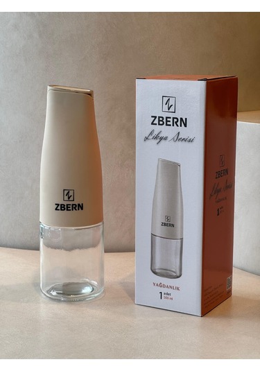 Royal Gross 500 Ml Beyaz Cam Yağdanlık Sızdırmaz Kapaklı Şık Yağ Ve Sirke Şişesi Beyaz