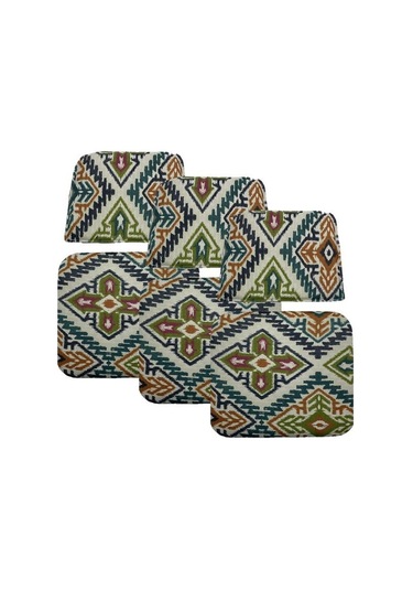 Knsz minder seti 3 lü mazlum kilim desen oturma ve sırt tel sandalyesi minderi bir arada