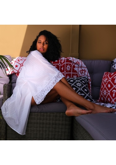 Pearl Dantelli Kadın Kimono Sabahlık