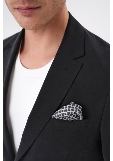 Slim Fit Torba Cep Spandex Karışımlı Casual Siyah Ceket C 714 Siyah