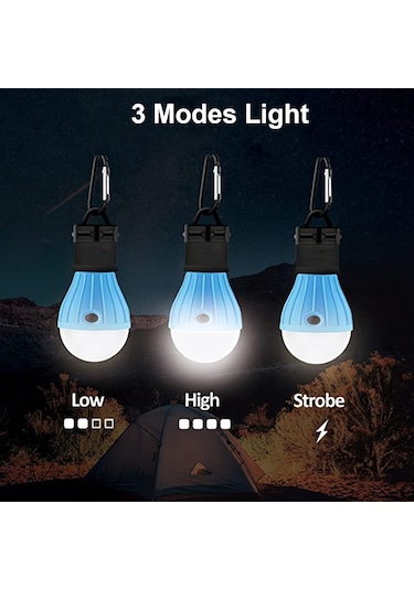 Folinda Portatif Led Kamp Lamba, Fener Rengi Ve Parlaklık Ayarlı, Dağcılık Kancalı, 3 Aaa Pil İle Çalışır Pil Yok , Turuncu