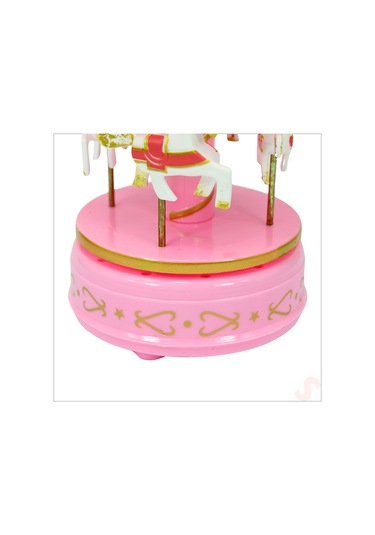 Atlı Karınca Müzik Kutusu, 17cm X 10cm - Pembe