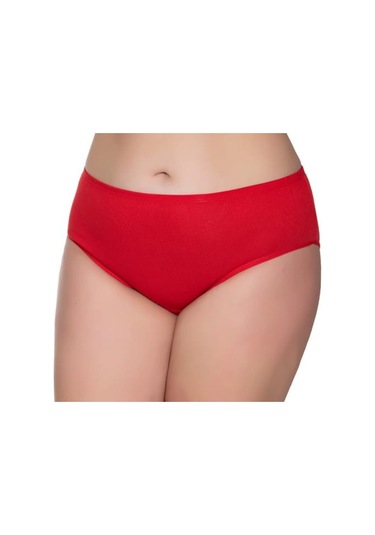 12 Adet Sedef Yıldız Bayan Ribana Bato İnce Lastik Külot 1047 Kırmızı