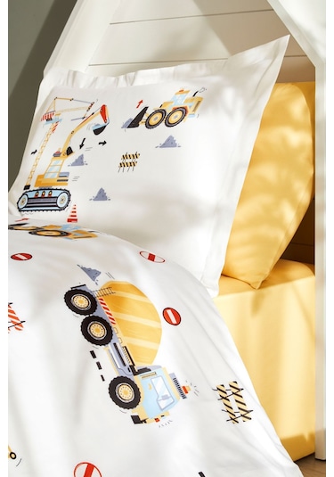 Özdilek Builder Tek Kişilik Lastikli Çarşaf Nevresim Takımı Çok Renkli