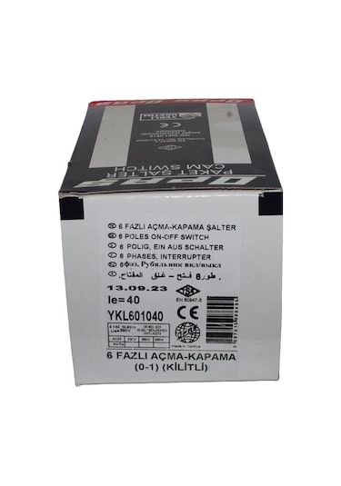 OPAŞ 6X40A 0-1 Aç Kapa Kilitli Şalter