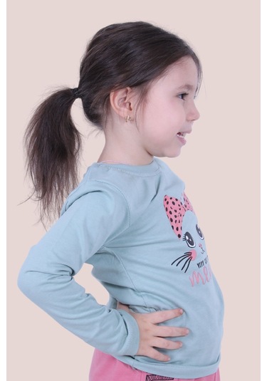 Fyk Kids Kız Çocuk Uzun Kol Sweatshirt Mint Yeşili