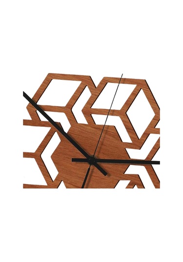 Homyl Duvar Asılı İzle Ahşap 3d Saati Oturma Odası Okul Otel Kare