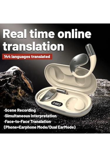 Aı Çeviri Kulaklıkları % 99 Yüksek Doğruluk Eşzamanlı Tercüme Seyahat Alışveriş White-aı Amerika Birleşik Devletleri